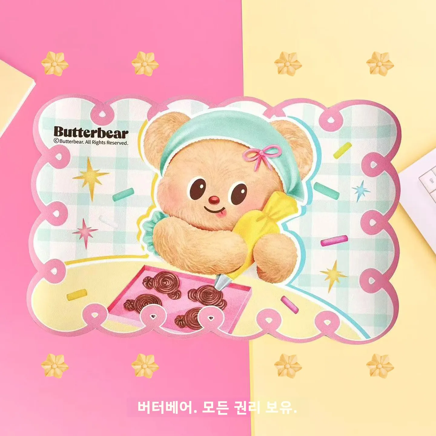 버터베어 모양 식탁 매트 2025 신형 가죽 보호 패드 내열 방수 방진 비세탁