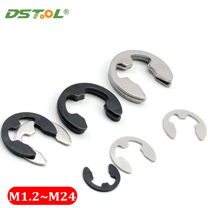 

Black Mn Steel Shaft External Retaining E Rings 304 Stainless Steel E Clip Snap Circlip Washer Retaining Gasket Lock For Shafts