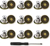 5Pcs Jeans Buttons Replacement 17mm No Sewing Metal Button Repair Kit Nailless Removable Jean Buttons Sewing Accessories 1
