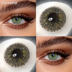 VISUASHOW Unspoken Brown Yearly Disposable Colored Contacts (Angeles Brown)