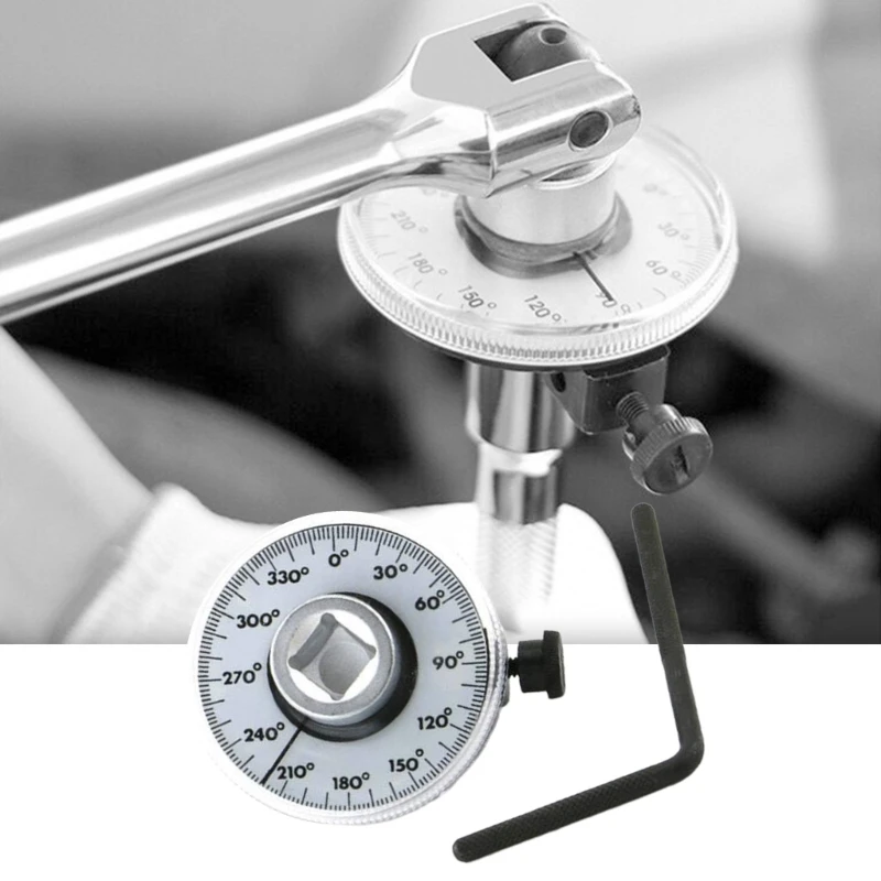 

1/2 Inch Torque Wrench Angle Gauge Tool, 360 Degrees Adjustable 1/2 Inch Drive Torque Meter Wrench for Car