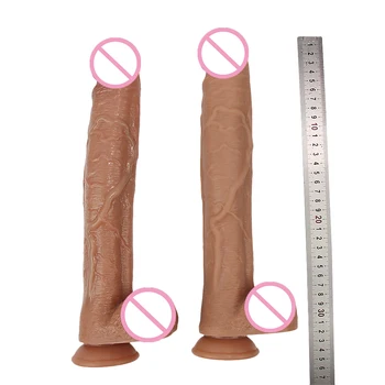 Big Long Strapon Dildo Soft Silicone Realistic Cock Dick Penis Butt Plug Adult Sex Toys For Woman Men Vagina Anal Masturbator 5