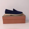 Classic Lor*p New Men's Chamois Leather Lazy Shoes Driving Flat Bottom Casual Foreign Trade Single Shoes Women's Rubber 2