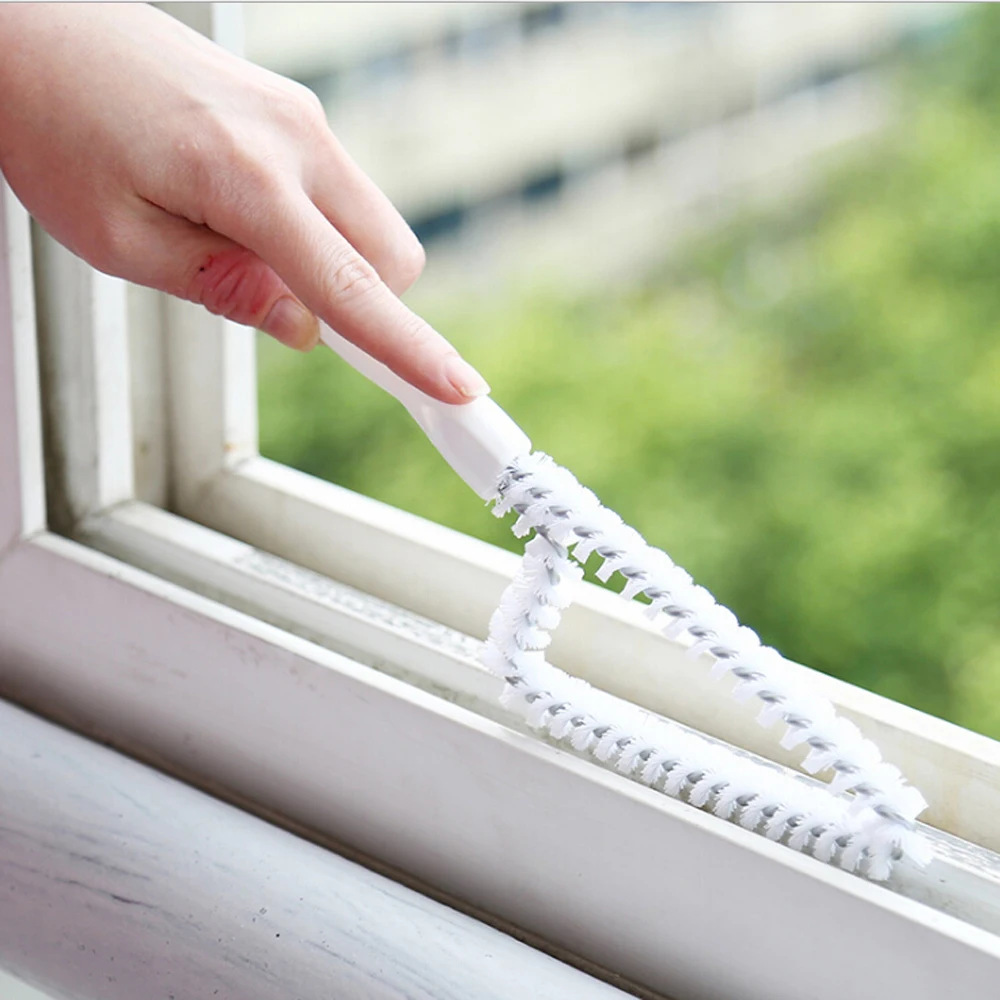 

2Pcs Multipurpose Window Slot Brush Cleaning Tool Gap Brush Kitchen Gas Stove Washbasin Groove Dust Removal Brushes