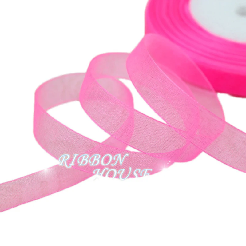 (50 yards/roll) 1/2" (12mm) Organza Ribbon Gift Wrapping Christmas RIbbons DIY Hair Accessories And Garments Jewelry Decoration