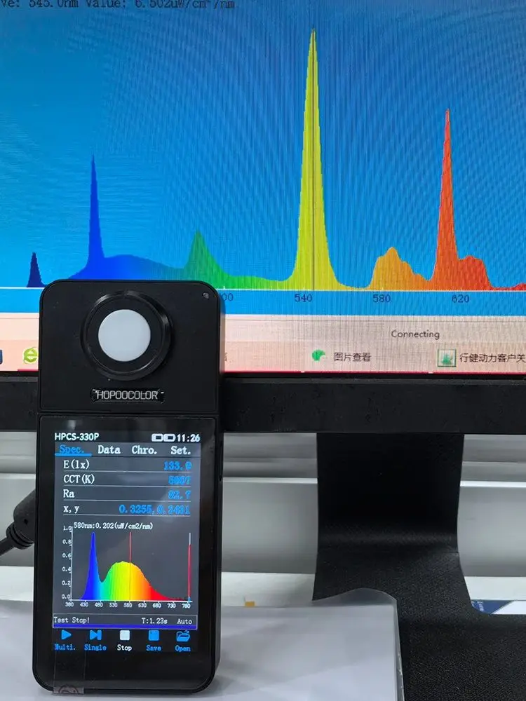 760nmn-1100nm HPCS330IR Infrared Spectrometer for wavelength and irradiance mW/cm&sup2;Tester