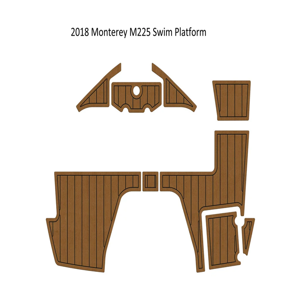 

2018 Monterey M225 Swim Platfrom Step Pad Boat EVA Foam Faux Teak Deck Floor Mat