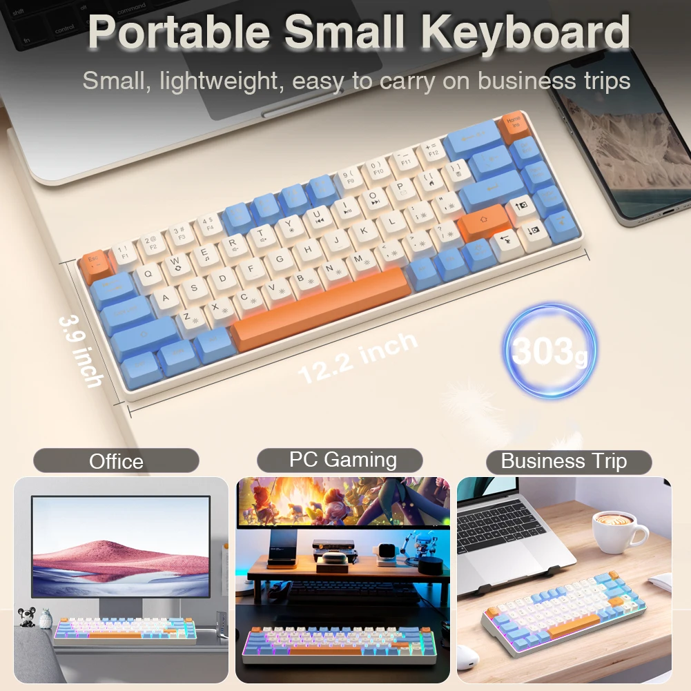SOLAKAKA SK968 Wired Keyboard Optical Switches RGB Backlit