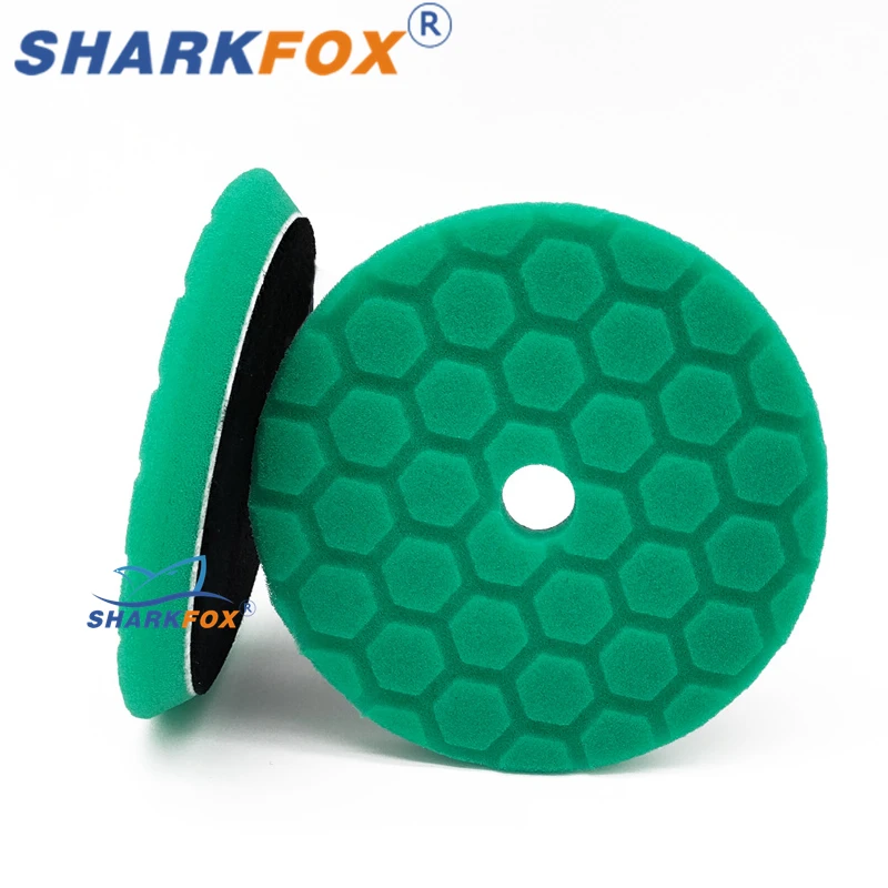 Sharkfox 자동차 연마 패드 세트, 전문 자동차 연마 제품, 5 인치 자동차 스폰지 버핑 왁싱 패드, 자동차 연마용