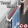 1/2pcs Stainless Steel Multi-Purpose Door Back Towel Rack Kitchen Cabinet Cloth Holder Storage Rack Towel Rod Home Organization