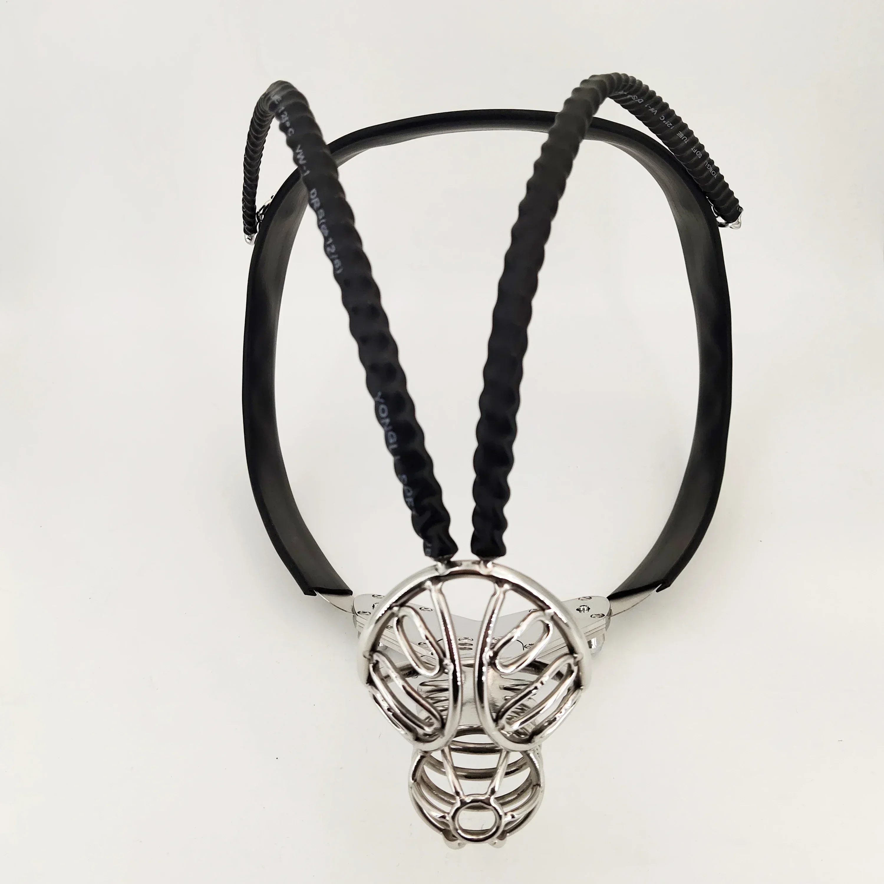Male Stainless Steel silicone Chastity Belt Pants Y Types Penis Cock Cage with Double Wires Back Device BDSM Sissy Sextoys Men