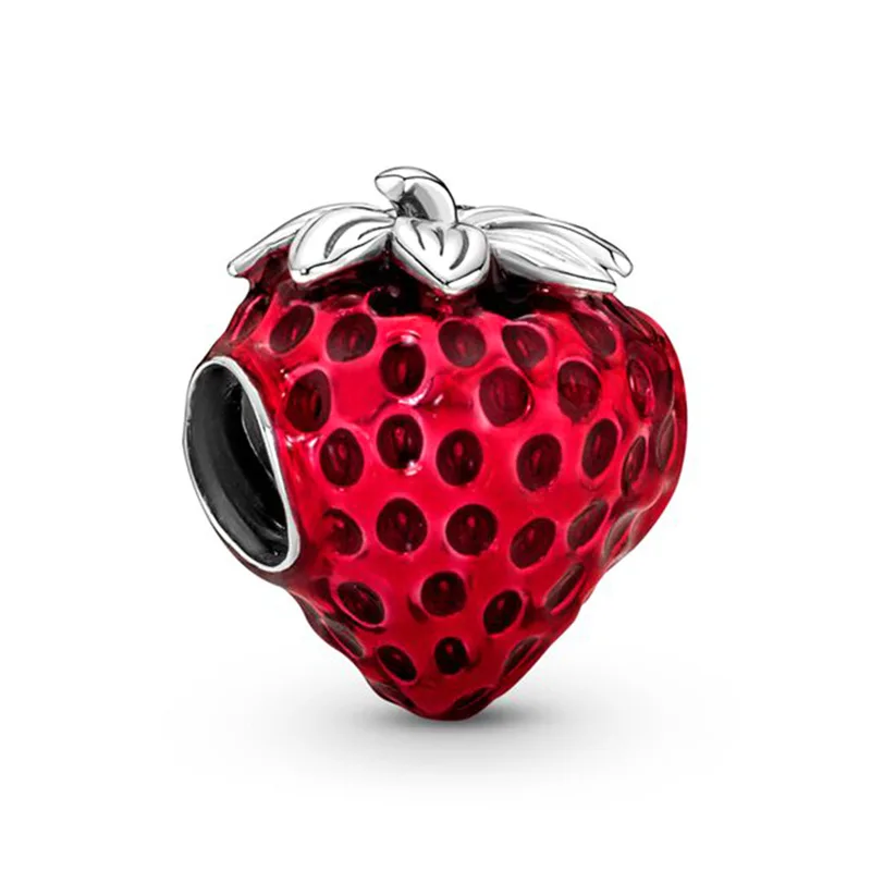 New Fashion Charm Original Cute Strawberry Cactus Whale Trolley Beaded Fit Original Pandora Ladies Bracelet Jewelry Accessories