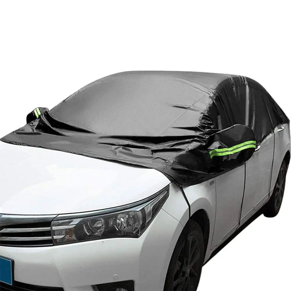 

Car Windshield Snow Cover Windshield Ice Snow Cover Protector For Frozen And Snowy Days Waterproof & Windproof Half Car Cover Fo