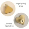 Brass Heart-Shaped Hooks for Bathrooms Coat Towel Wall Mounted Hooks Storage Hanging Rack Coat Caps Wall Hanger Decorative Hook 6