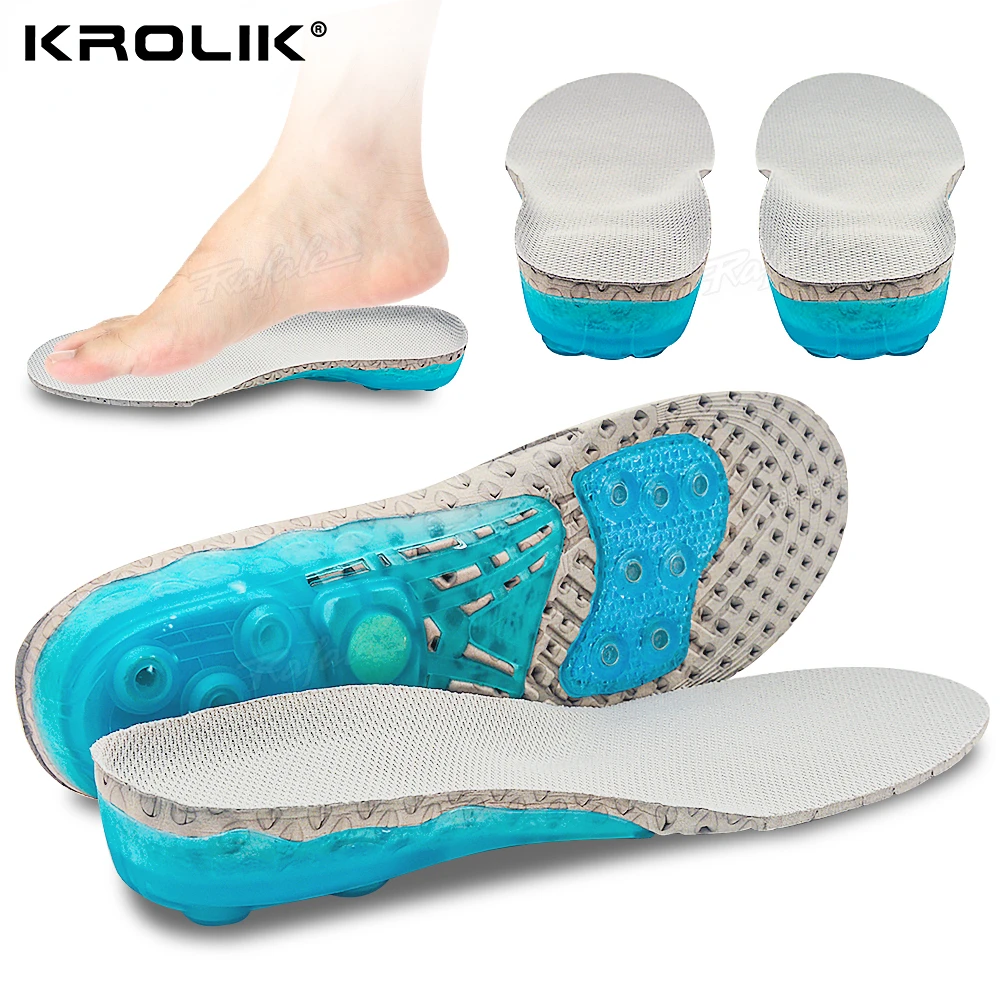 

Spring Silicone Gel Insoles Orthopedic Shoes Sole Insoles For Feet Sports Insoles Shock Absorption Arch Support Running Shoe Pad