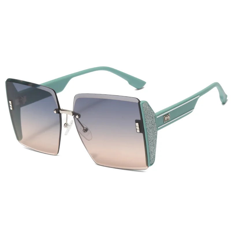 

Fashion Rimless Eyewear Women Brand Design Letter Sun Glasses Brand Design Lady Shades 2022 New Girls Luxury Trending Eyeglasses