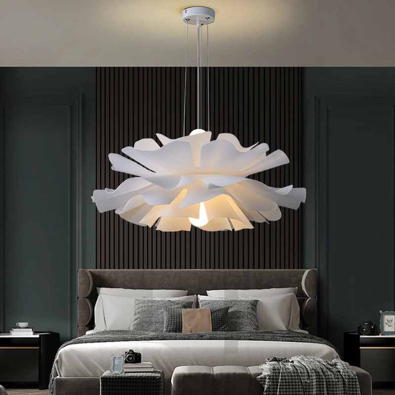 

Ceiling bedroom light simple modern LED warm indoor outdoor chandelier Nordic design petals 2022 lighting fixtures