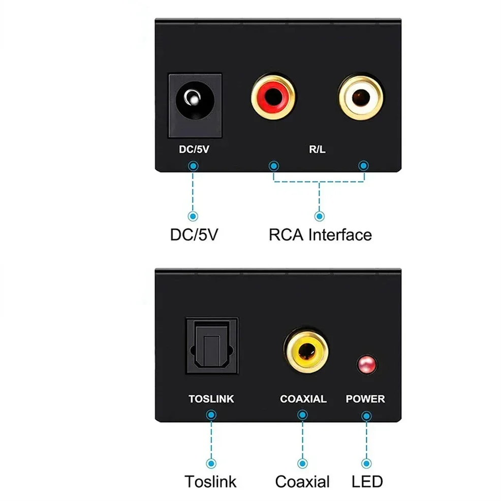 Digital Audio Converter Amplifier with Optical and Coaxial Inputs