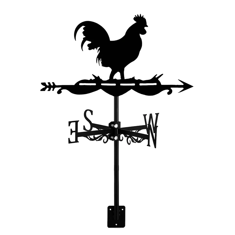Cockerel Weather Vane Retro Rooster Weathervane Silhouette