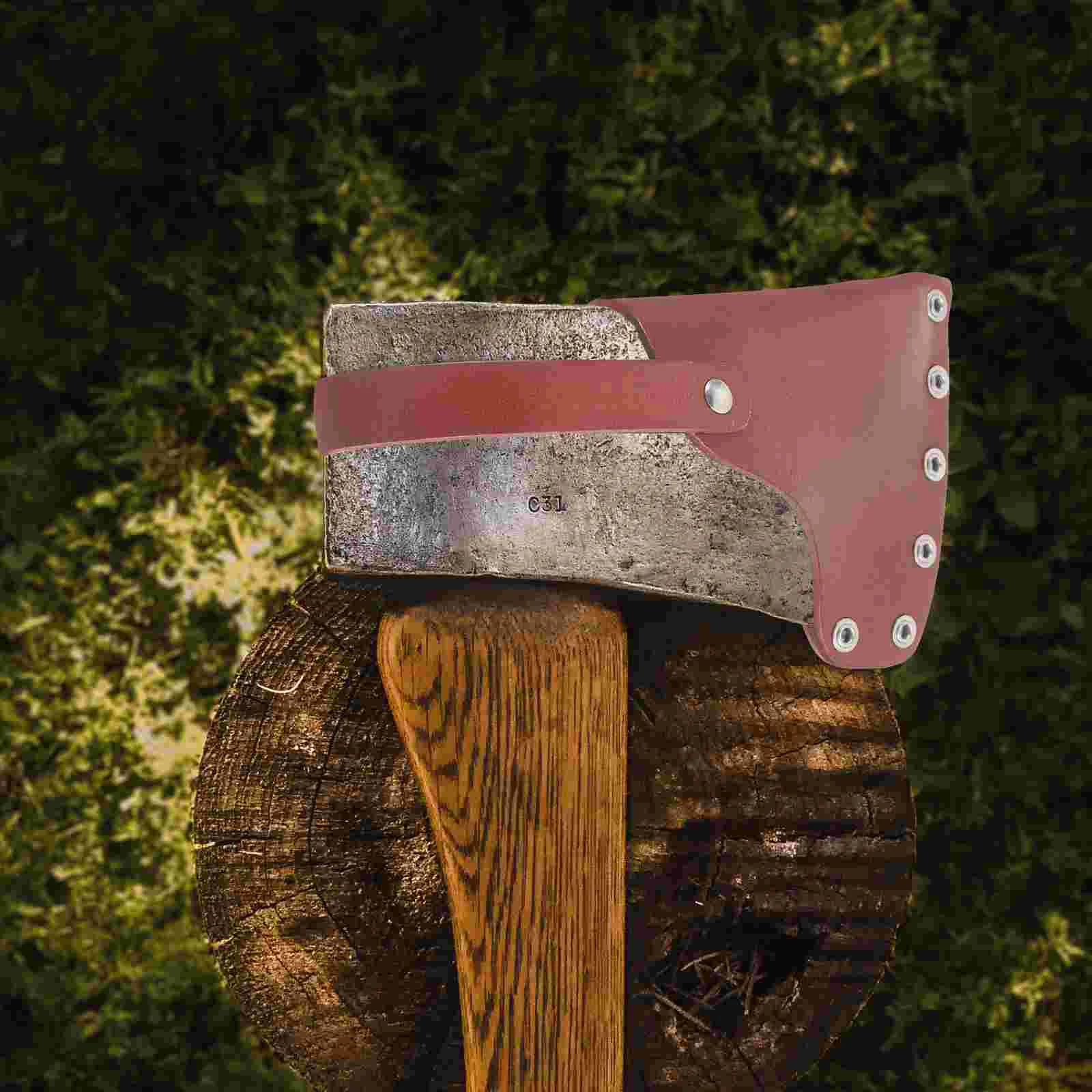 

Axe Cover Outdoor Tools Storage Cover Hatchet Protective Cover for Camping Gardening