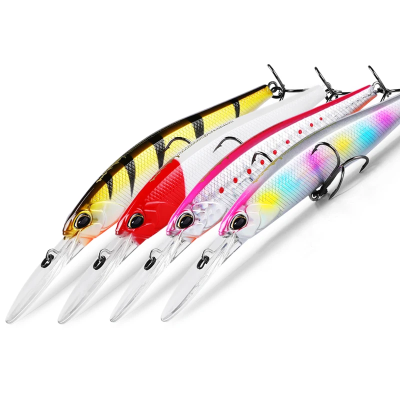 BEARKING Hot sales 4pcs/set 100mm 16g Dive1.8-3m Fishing Lures Hard Lure  Pike Artificial Bait Fishing Tackle Bass Trout - AliExpress