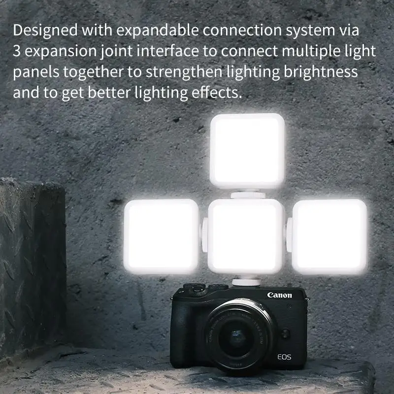 Ulanzi 미니 브이로그 LED 필 라이트, 사진 조명, 비디오 폰, 셀카 필 램프, VL49, 6W, 화이트, 2000mAh, 5500K 줌 조명