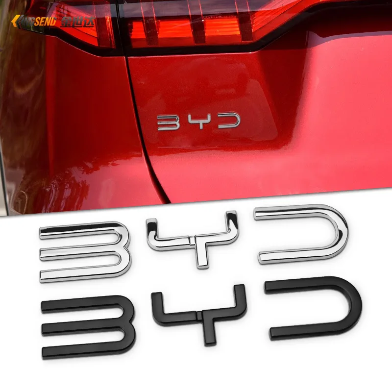 

Логотип Автомобильный, металл модификация BYD ATTO 3 Han Don постройте свою мечту, наклейка для украшения букв для автомобиля серии BYD