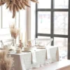 French Cream Style Household Tablecloths, Wedding Parties, Holiday Kitchen Tablecloths, Soft Pleated Texture Beige Tablecloths 4