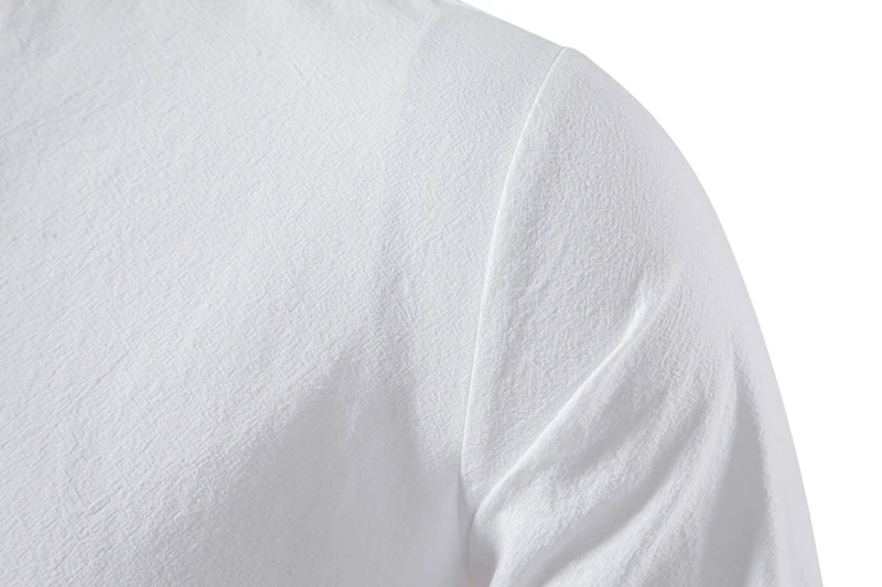 King Billion Herrenhemden Casual Herren Baumwolle Leinen Langarm T-Shirt Frühling Herbst Vintage Shirt US-Größe Kordelzug Hals – Detail 15