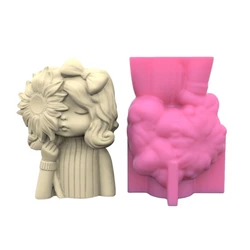 Silicone Flower Pot Mold Concrete Candlestick Silicone Mold Holder Mold Succulent Planter Mold Cement Gypsum Mold