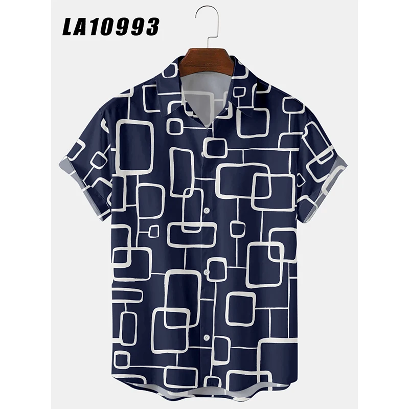 2021 Men's Shirts Creative Panda Printed Short Sleeve Shirt Men Street Summer Hawaii Beach Retro Shirts Harujuku Shirts for Men 3