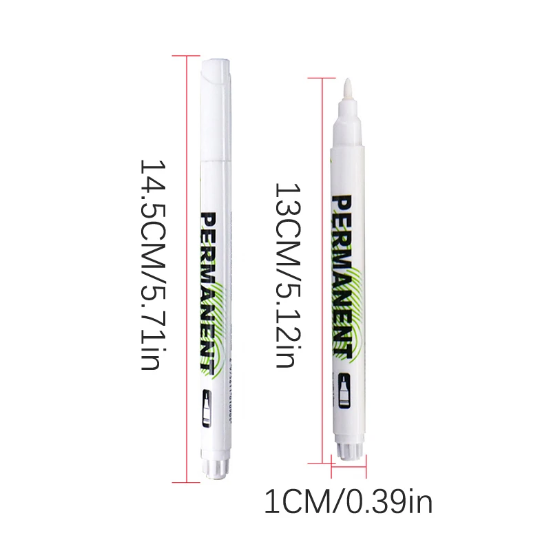 흰색 마커 펜, 1.0mm 흰색 젤 펜, DIY 그래피티 스케치 마커, 문구 쓰기, 학용품, 2 개