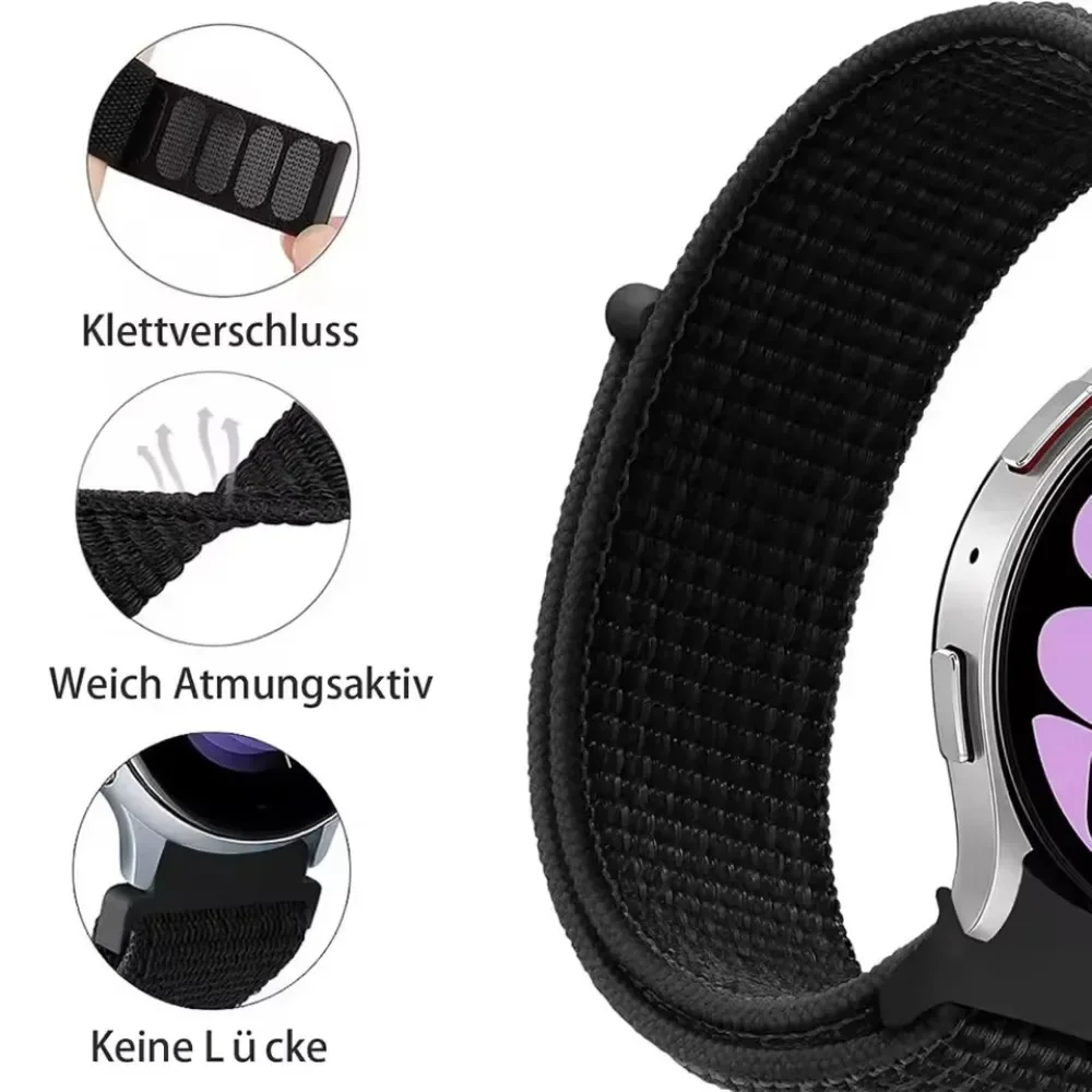 Sports Nylon Loop Strap - No Gap Bracelet Wristband