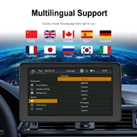 Podofo Écran tactile 7 pouces pour voiture avec Carplay et Android Auto, commande vocale, autoradio, lecteur intelligent, caméra de tableau de bord 5