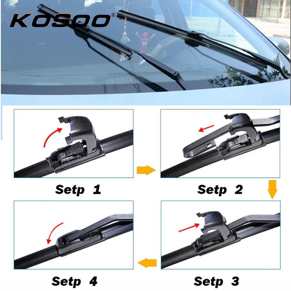 Car Windshield Wiper blades U-type Universal Frameless Bracketless 12"14"16"17"18"19"20"21"22"24"26"28"