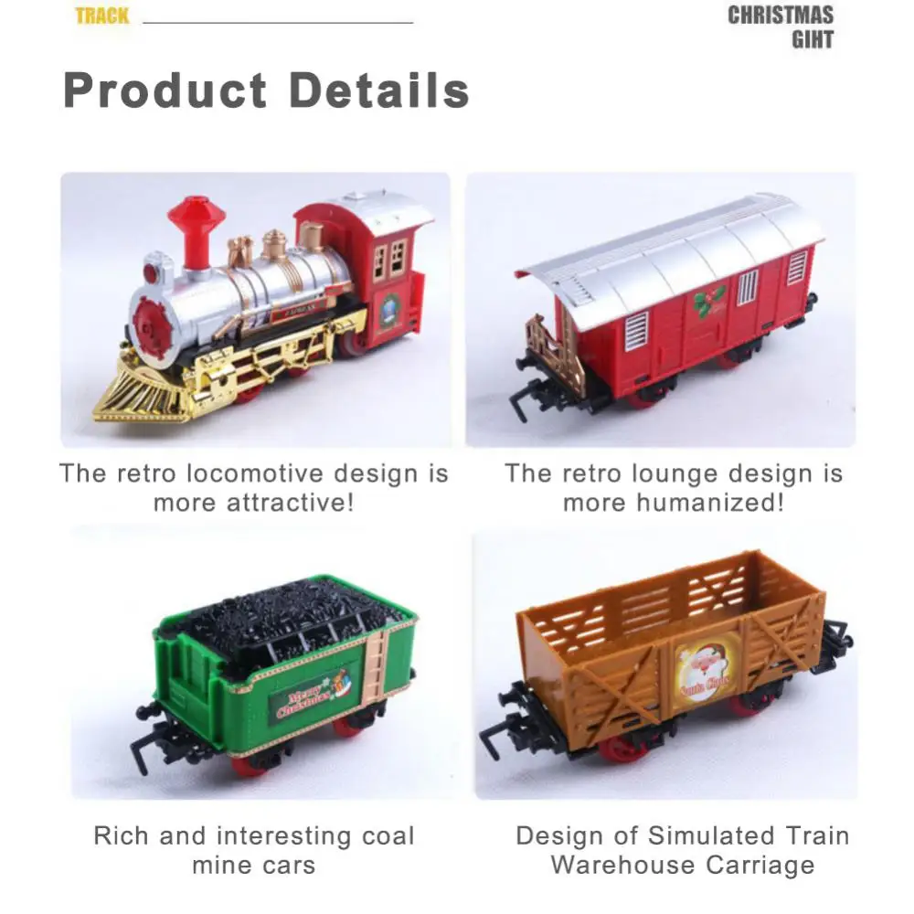 Remote Control Train Funny Train Set Toy Interesting 1 Set Christmas Toy Electric 41x28x6m