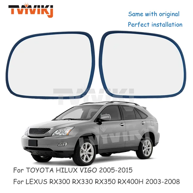 TVYVIKJ ซ้ายขวาอุ่นด้านหลัง Cermin Kaca สำหรับ LEXUS RX300 RX330 RX350 RX400H 2003-2008 HILUX VIGO รถกระจก 1