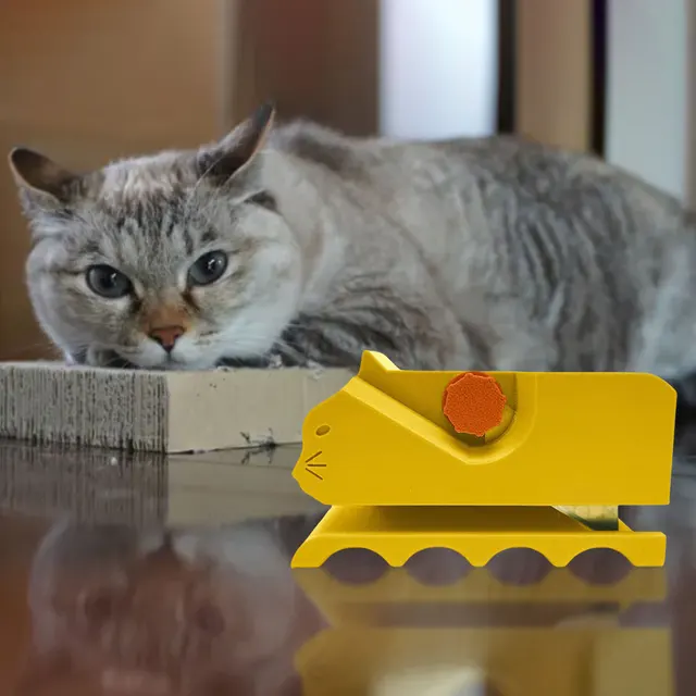 Cat Scratcher Cutter Cartoon 3D Printing Cardboard Strip Stripper Handheld Cardboard Cutter for Cat Scratchers 6