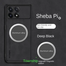 Stylish Soft PU Leather Magnetic Protective Phone Case - Full Coverage Back Cover for POCO F6 (Black)