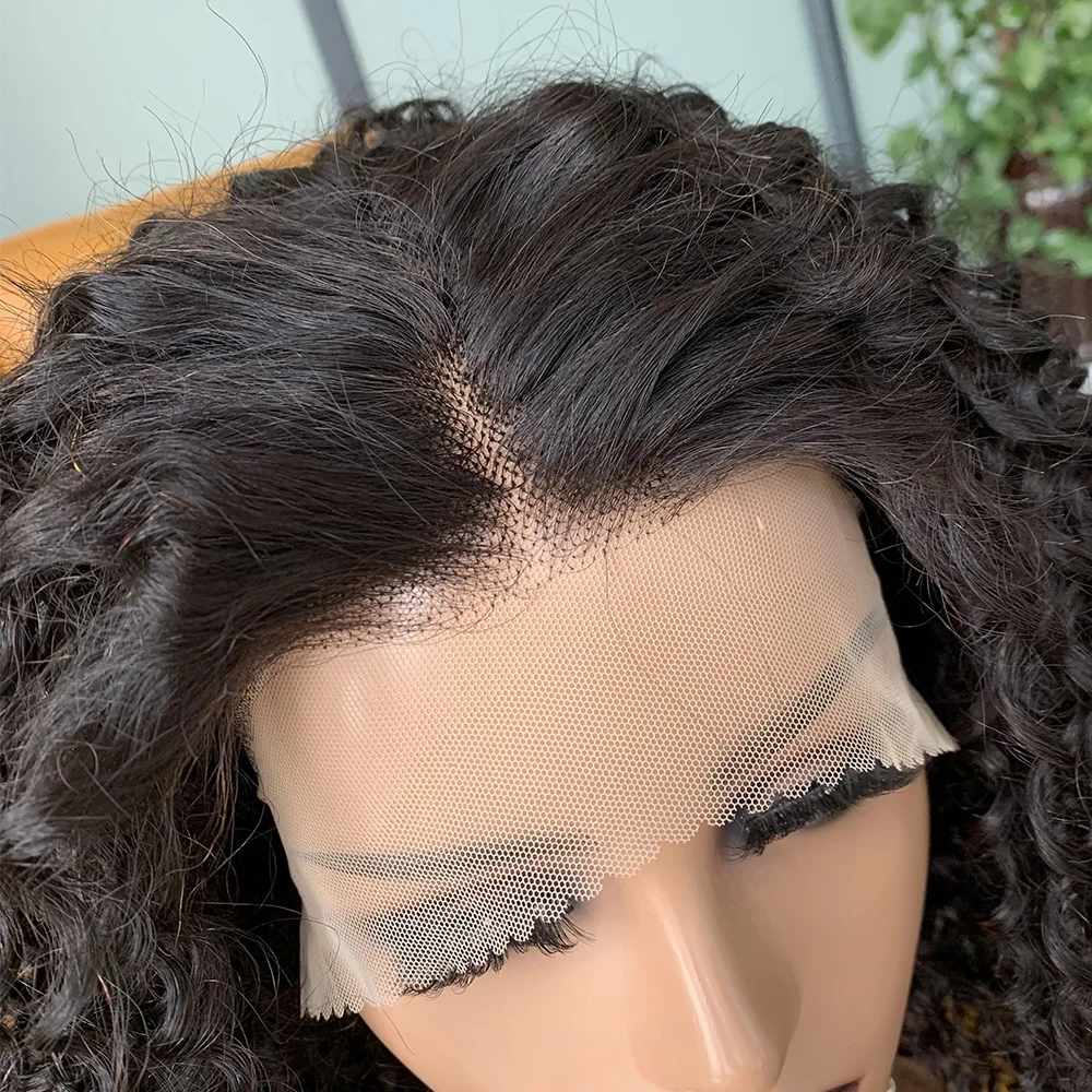 13x4 Lace Front Human Hair Wig Afro Kinky Curly Wigs Human Hair For Women Mongolian Glueless Lace Closure Wig 4X4 On Sale