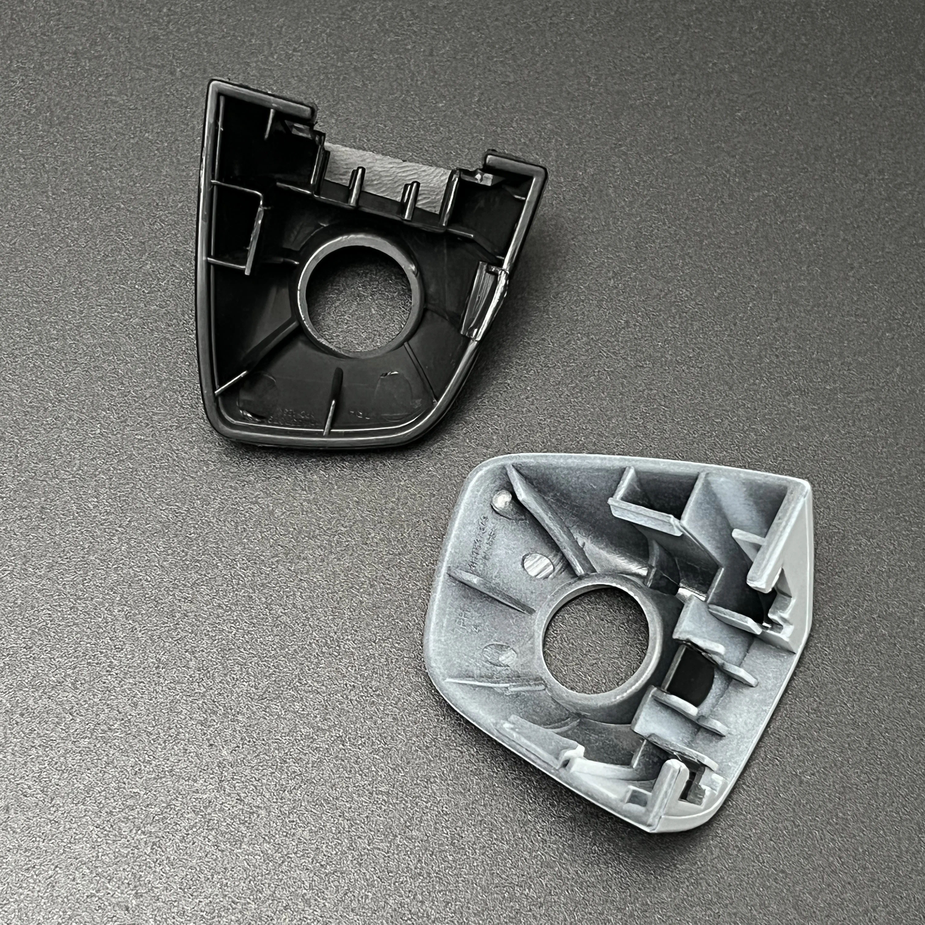 Black White Left Front Door Handle Lock Key Hole Cover Cap