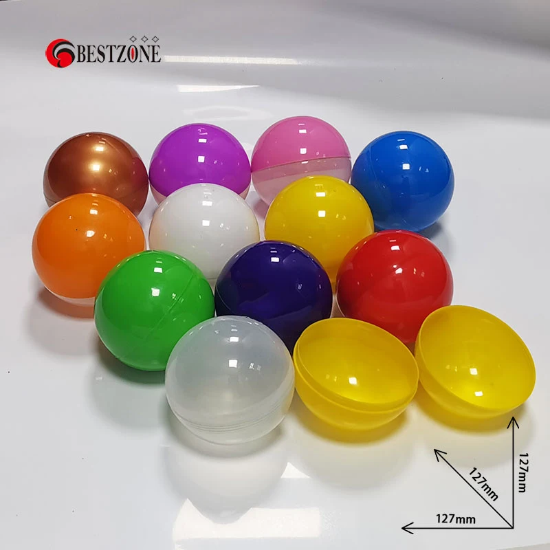 20Pcs 5Inch 127mm Big Colorful Plastic PP Surprise Ball Toy Capsule Packing Package Empty Container Can Open For Vending Machine 2