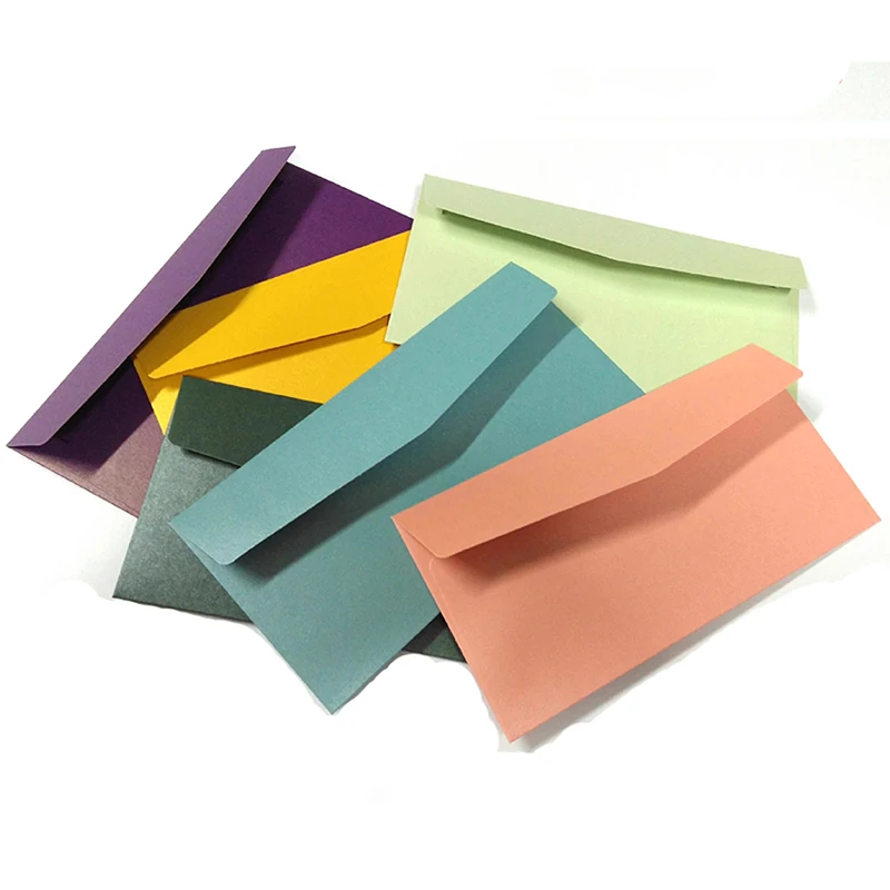 10pcs Solid Window Envelopes for Letter Pads Cash Envelopes Kawaii Wedding Party Invitation Cards Postcard Cover Office Supplies 20pcs lot 90 60mm mini candy color fashion window paper envelope for party wedding letter invitation greeting cards letter cover