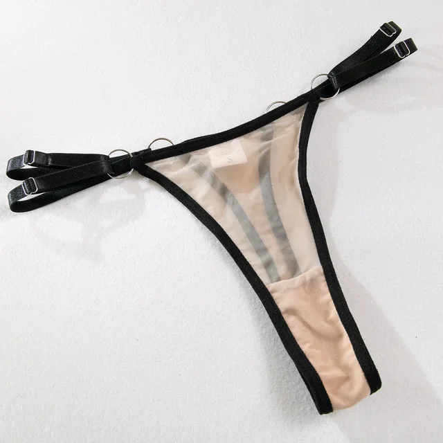 Contrast Colour Bra with Steel Ring Underwear Set 6