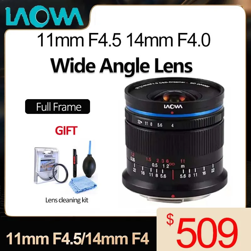 Laowa 11Mm F4.5 14Mm F4.0 Full Frame Messa A Fuoco Manuale Lente Ultra Grandangolare Leggera Per Canon Rf Nikon Z Sony E Leica M Dji