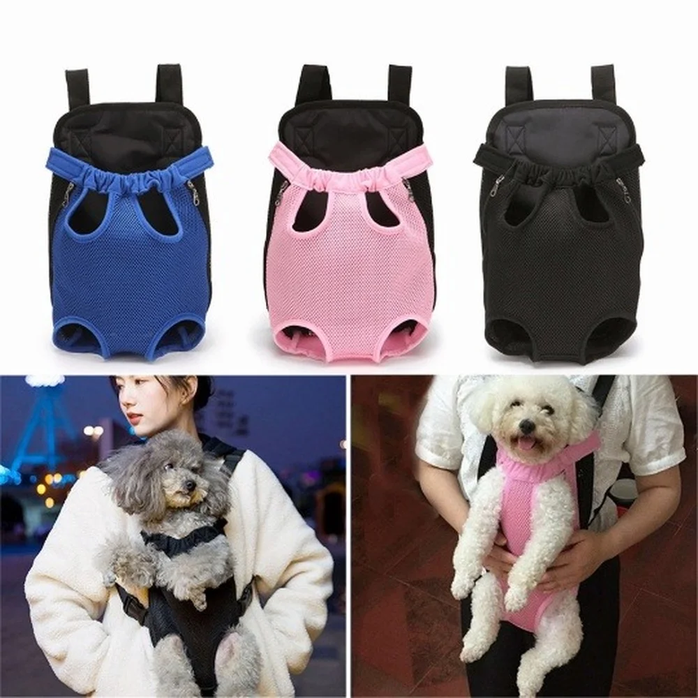 

Adjustable Dog Backpack Kangaroo Breathable Front Pet Carrying Travel Legs Out Carrier Pets Bag Dog Backpack Pet Carrie