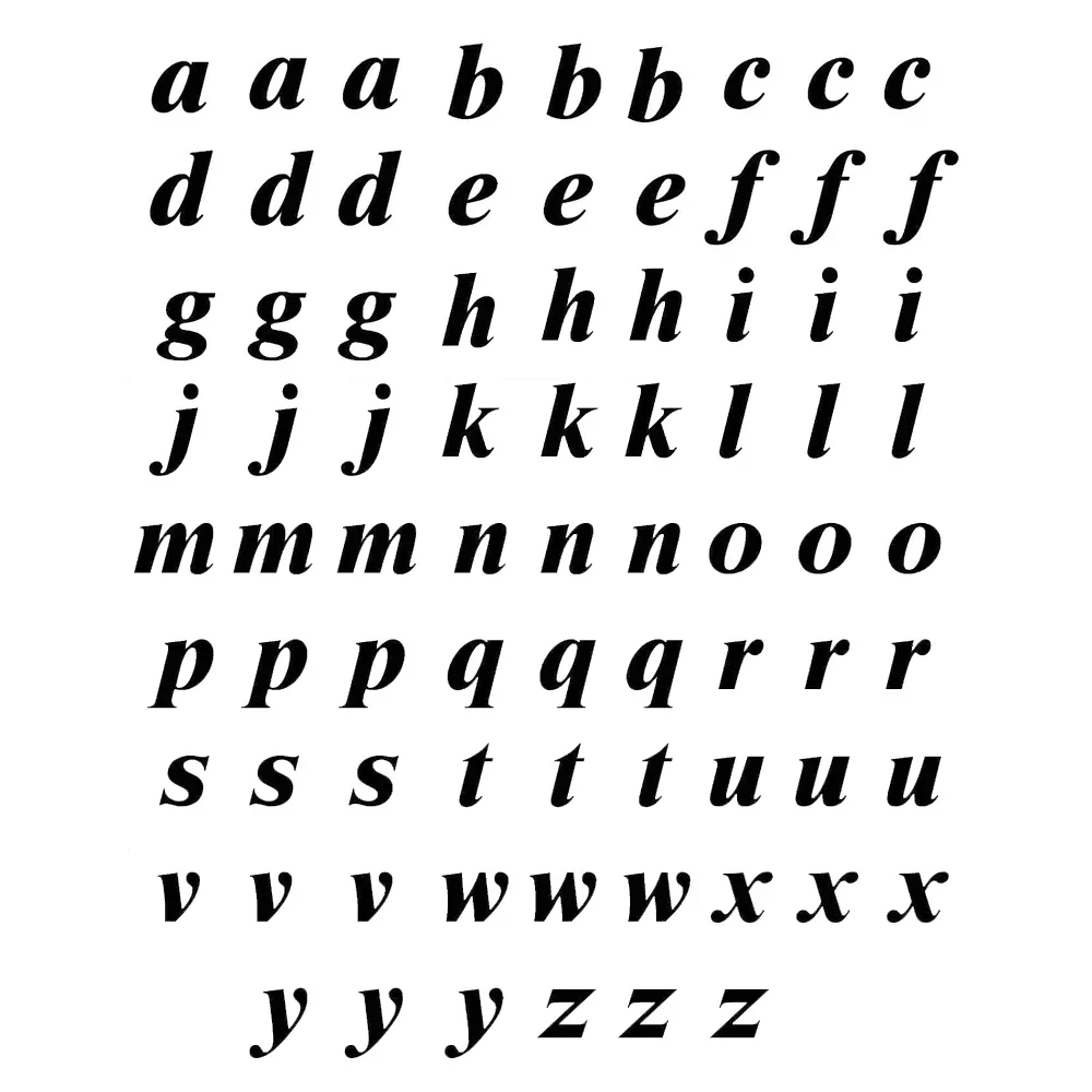 혼합 비닐 데칼 AZ A-Z 스티커 공예 DIY 알파벳 문자 캡스럼 소문자