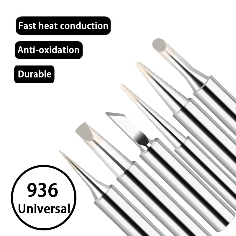 900M-T Series K/SK/B/I/IS/1C/2C/3C/4C/2.4D/3.2D Soldering Iron Tips Lead-Free Welding Head 5pcs/set soldering iron tips