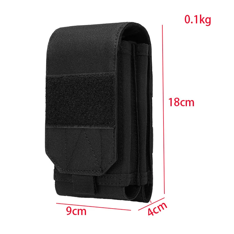 Tactical 7inch Waist Phone Pouch Double Molle Sytsem Cellephone Bag Outdoor Cigarette Pouch Key Outdoor Tool Accessory Bag phone pouch molle pouch phone holder