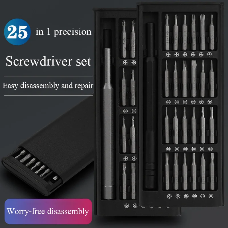 

25 in 1 Precision Screwdriver Set Mobile Phone Clock Computer Multifunction Maintenance Disassembly Tool Screwdriver Combination